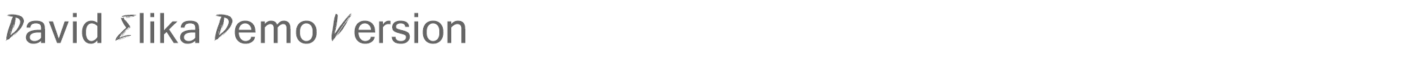 David Elika DavidElika-DemoVersion.otf font preview