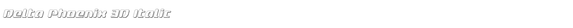 Delta Phoenix deltaphoenix3dital.ttf font preview