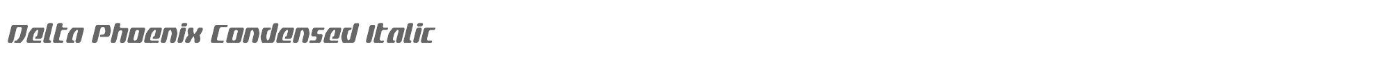 Delta Phoenix deltaphoenixcondital.ttf font preview