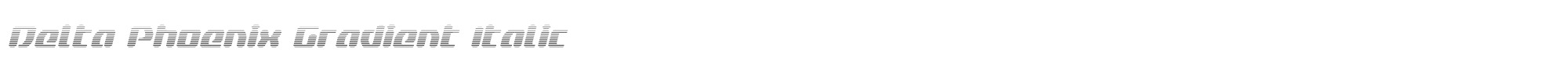 Delta Phoenix deltaphoenixgradital.ttf font preview