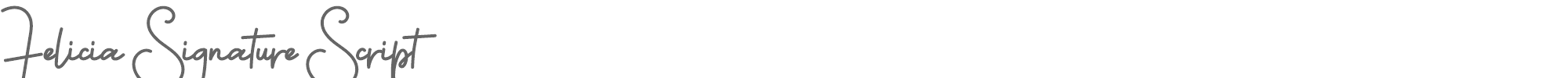 Sample characters Felicia Signature Font