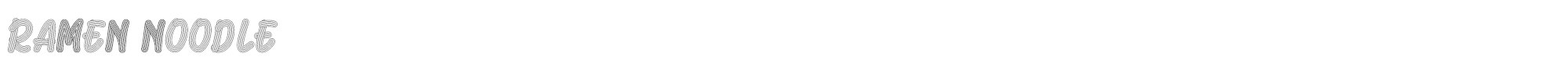 Ramen Noodle RamenNoodle.otf font preview