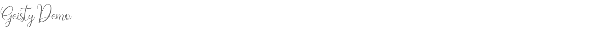 Geisty Geisty_Demo.ttf font preview