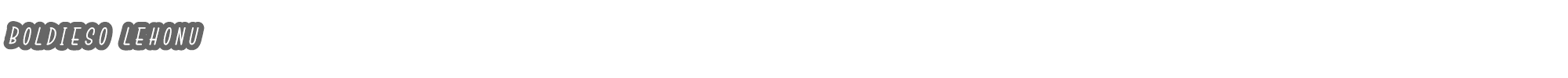 Sample characters Boldieso Lehonu Font