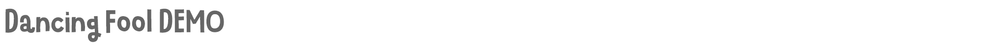 Sample characters Dancing Fool Font