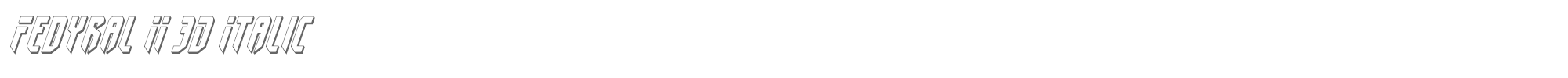 Fedyral II fedyral23dital.ttf font preview