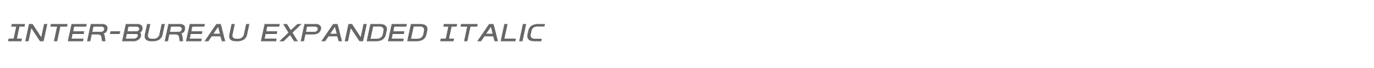 Inter-Bureau interbureauexpandital.ttf font preview