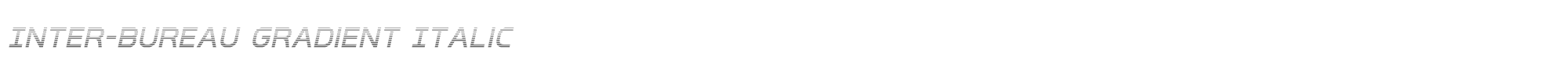 Inter-Bureau interbureaugradital.ttf font preview