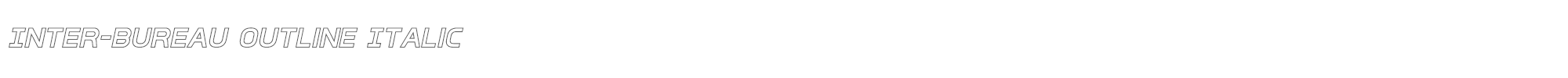 Inter-Bureau interbureauoutital.ttf font preview