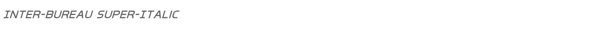 Inter-Bureau interbureausuperital.ttf font preview