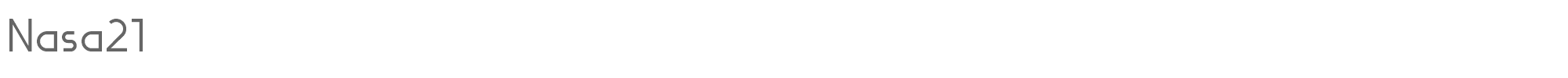 Sample characters Nasa21 Font