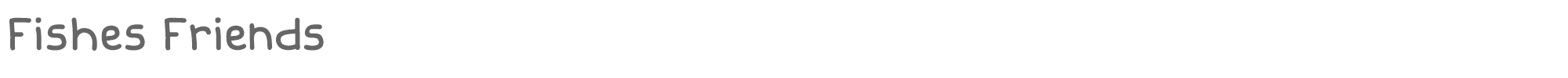 Sample characters Fishes Friends Font