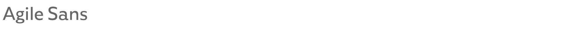 Sample characters Agile Sans Font