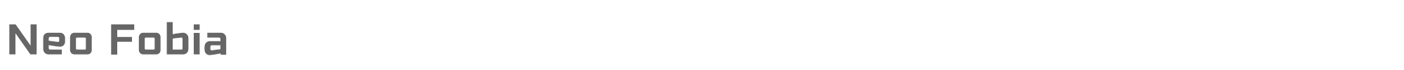 Sample characters Neo Fobia Font