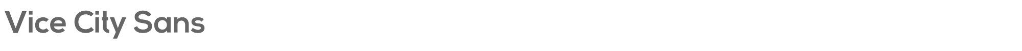 Sample characters Vice City Sans Font