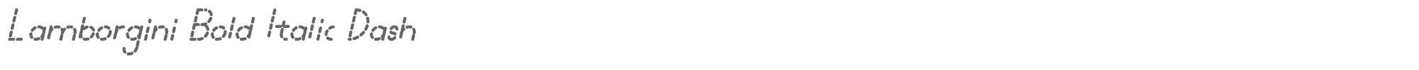 Lamborgini lamborgini-bolditalicdash-personal.ttf font preview