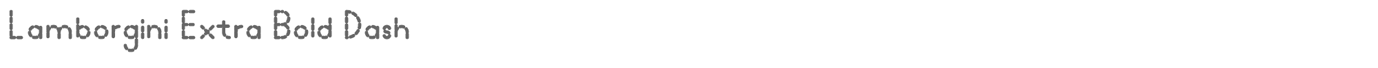 Lamborgini lamborgini-extrabolddash-personal.ttf font preview