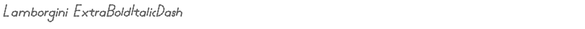 Lamborgini lamborgini-extrabolditalicdash-personal.ttf font preview
