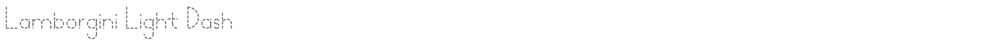 Lamborgini lamborgini-lightdash-personal.ttf font preview
