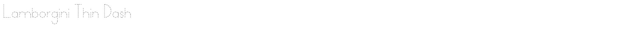 Lamborgini lamborgini-thindash-personal.ttf font preview