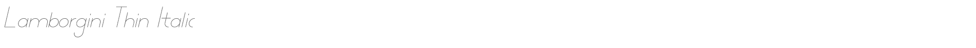 Lamborgini lamborgini-thinitalic-personal.ttf font preview