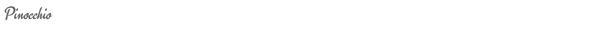Sample characters Pinocchio Font