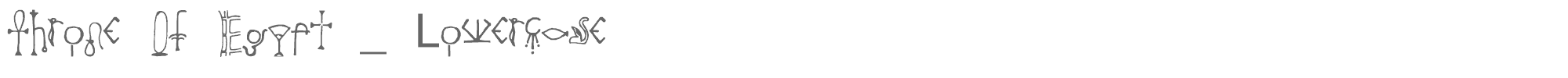 Sample characters Throne Of Egypt Font