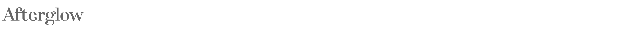 Sample characters Afterglow Font