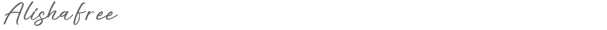Sample characters Alisha Font