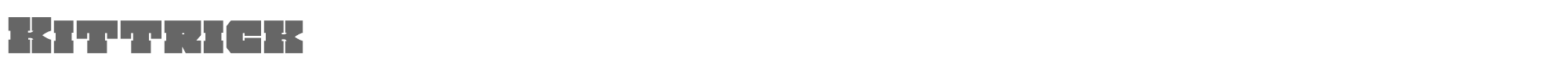 Sample characters Kittrick Font