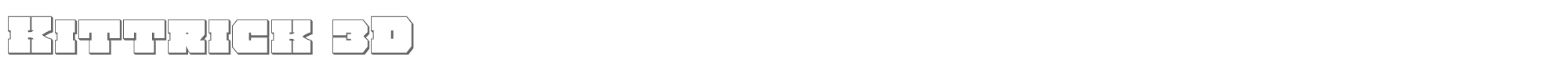 Kittrick kittrick3d.ttf font preview