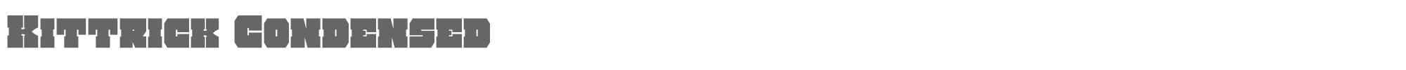 Kittrick kittrickcond.ttf font preview