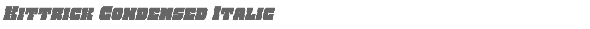 Kittrick kittrickcondital.ttf font preview
