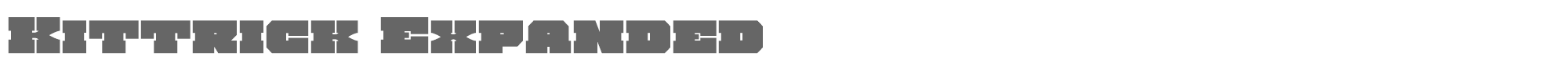 Kittrick kittrickexpand.ttf font preview