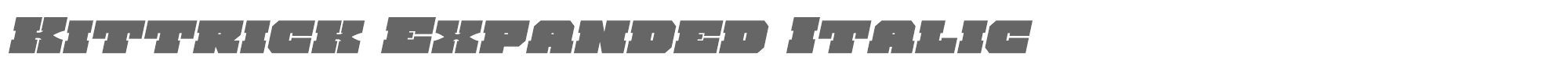 Kittrick kittrickexpandital.ttf font preview