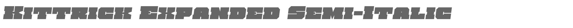 Kittrick kittrickexpandsemital.ttf font preview
