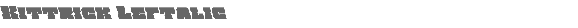 Kittrick kittrickleft.ttf font preview
