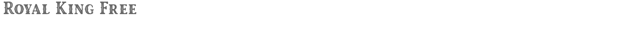 Sample characters Royal King Font
