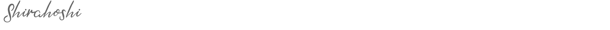 Sample characters Shirahoshi Font
