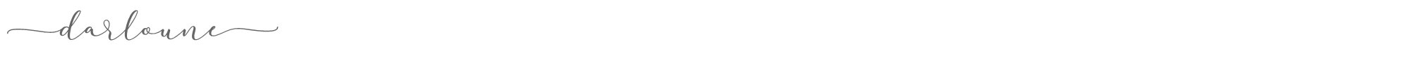Sample characters Darloune Font
