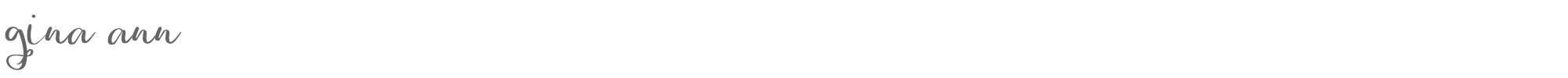 Sample characters Gina Ann Font