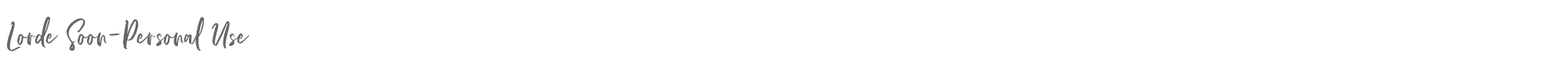 Sample characters Lorde Soon Font