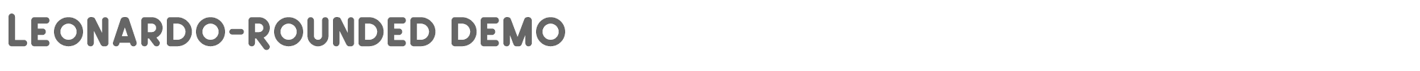 Sample characters Leonardo Rounded Font