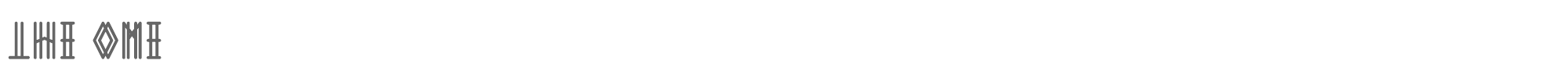 Sample characters The One Font