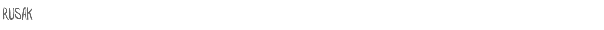 Sample characters Rusak Font