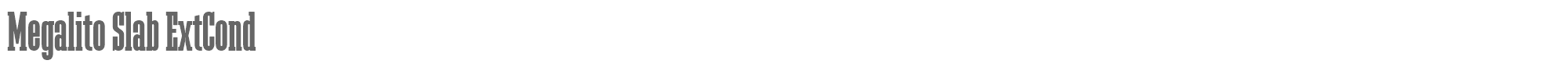 Sample characters Megalito Slab Font