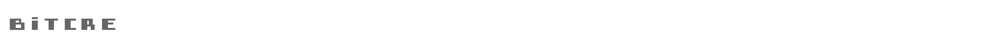 Sample characters Bitcre Font