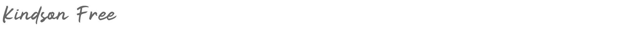 Sample characters Kindson Font