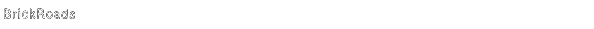 Sample characters Brick Roads Font