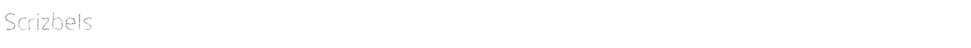Sample characters Scrizbels Font